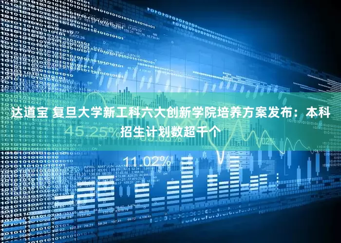 达道宝 复旦大学新工科六大创新学院培养方案发布：本科招生计划数超千个